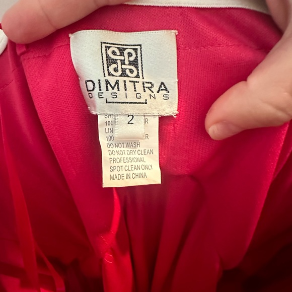 Fuchsia Strapless Full Length Formal Prom Dress Size 2 - Picture 3 of 4